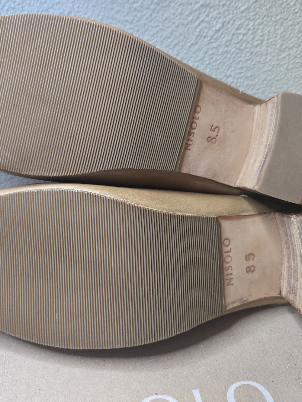 Nisolo All Day Womens Tan Leather Block Heel Mules Sz 8.5 New Flawed Ret $170 - Picture 10 of 12